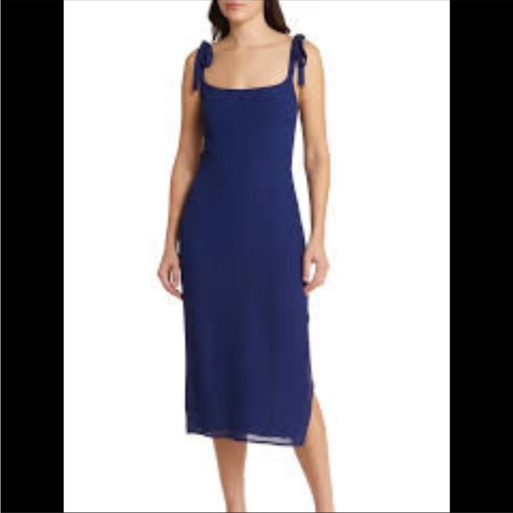 NWT Reformation Besse Dress  navy